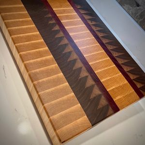 End Grain Cutting Board - Sunset